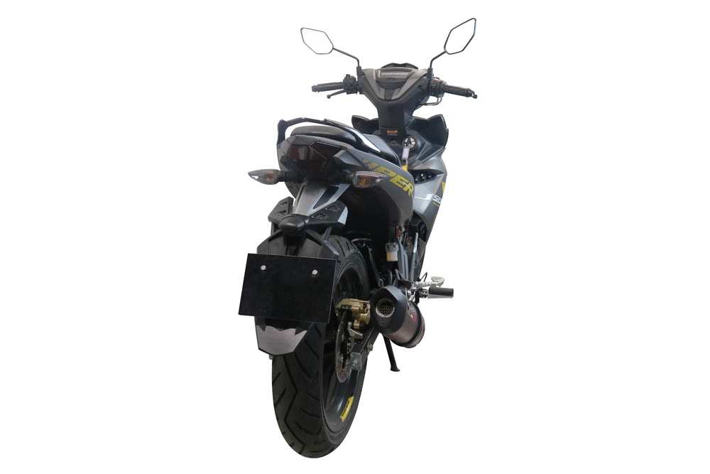 Scarico compatibile con Yamaha Sniper 150 2021-2022, Furore Nero, Scarico completo racing, fornito con db killer estraibile e collettore, non conforme per uso stradale
