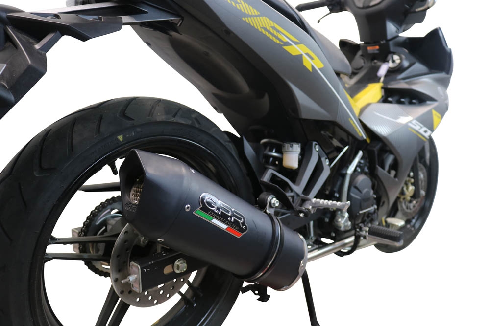 Scarico compatibile con Yamaha Sniper 150 2021-2022, Furore Nero, Scarico completo racing, fornito con db killer estraibile e collettore, non conforme per uso stradale