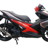 Scarico compatibile con Yamaha Aerox 155 2021-2022, Deeptone Inox, Scarico completo racing, fornito con db killer estraibile e collettore, non conforme per uso stradale