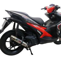 Scarico compatibile con Yamaha Aerox 155 2021-2022, Deeptone Inox, Scarico completo racing, fornito con db killer estraibile e collettore, non conforme per uso stradale