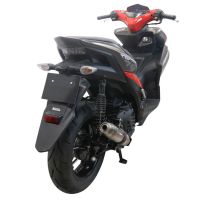 Scarico compatibile con Yamaha Aerox 155 2021-2022, Deeptone Inox, Scarico completo racing, fornito con db killer estraibile e collettore, non conforme per uso stradale
