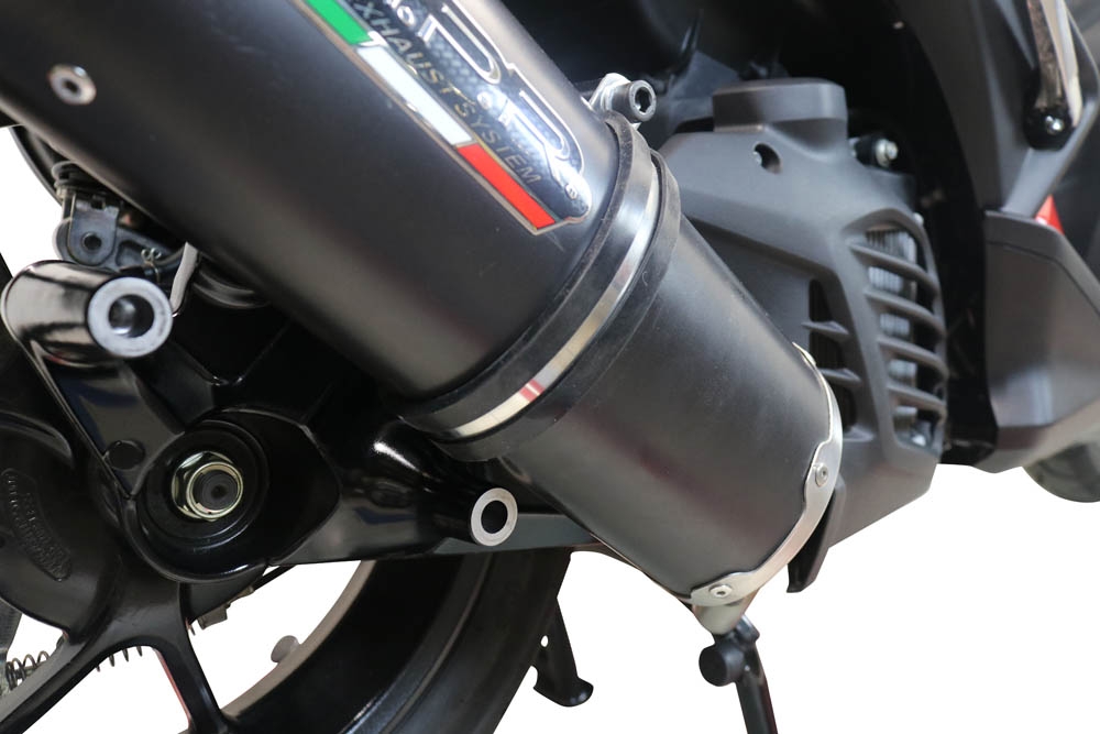 Exhaust system compatible with Yamaha Aerox 155 VVA 2021-2023, Furore Nero, Racing full system exhaust, including removable db killer 