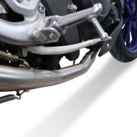 Scarico compatibile con Yamaha Mt 125 2021-2025, Satinox , Scarico completo omologato,fornito con db killer estraibile,catalizzatore e collettore