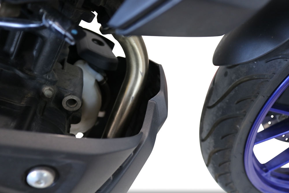 Scarico compatibile con Yamaha Mt 125 2021-2025, Satinox , Scarico completo omologato,fornito con db killer estraibile,catalizzatore e collettore