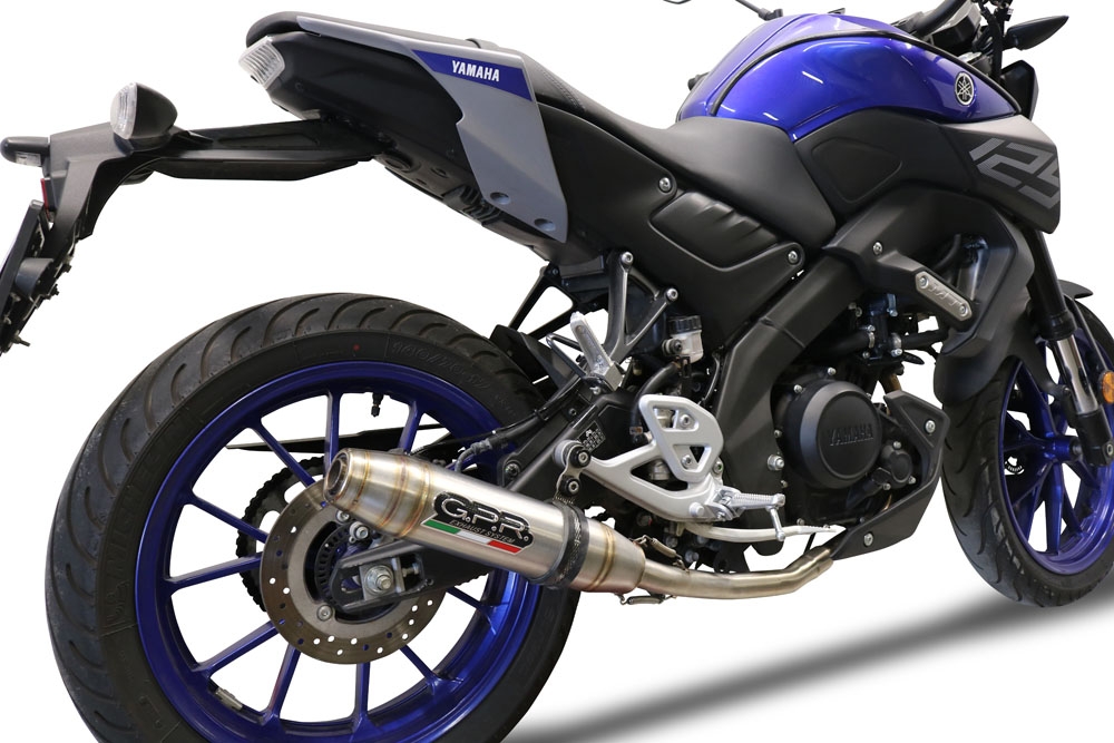 Scarico compatibile con Yamaha Mt 125 2021-2025, Deeptone Inox, Scarico completo omologato,fornito con db killer estraibile,catalizzatore e collettore
