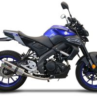 Scarico compatibile con Yamaha Mt 125 2020-2020, M3 Inox , Scarico completo omologato,fornito con db killer estraibile,catalizzatore e collettore