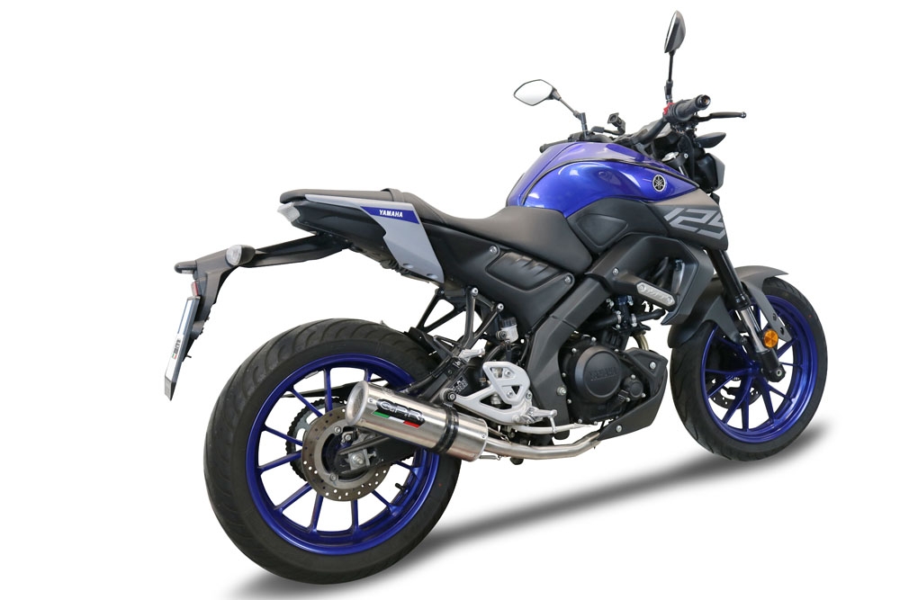 Scarico compatibile con Yamaha Mt 125 2020-2020, M3 Inox , Scarico completo omologato,fornito con db killer estraibile,catalizzatore e collettore