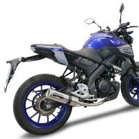 Scarico compatibile con Yamaha Mt 125 2020-2020, M3 Inox , Scarico completo omologato,fornito con db killer estraibile,catalizzatore e collettore