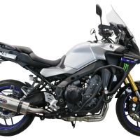 Exhaust compatible with Yamaha Tracer 9 2021-2024, Dual Inox, Homologated legal full system exhaust, including removable db killer and catalyst 