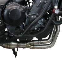 Exhaust system compatible with Yamaha Tracer 9 2021-2023, Dual Poppy, Homologated legal full system exhaust, including removable db killer and catalyst 