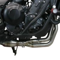 Exhaust system compatible with Yamaha Tracer 9 2021-2023, Dual Inox, Homologated legal full system exhaust, including removable db killer and catalyst 