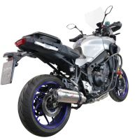 Scarico compatibile con Yamaha Tracer 9 2021-2024, Satinox , Scarico completo omologato,fornito con db killer estraibile,catalizzatore e collettore