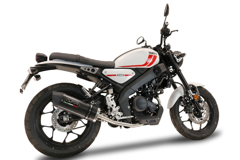 Exhaust compatible with Yamaha XSR 125 2021-2025, Furore Evo4 Poppy, Homologated legal full system exhaust, including removable db killer and catalyst 