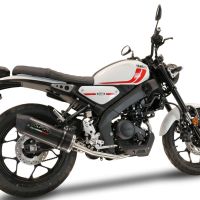 Exhaust compatible with Yamaha XSR 125 2021-2025, Furore Evo4 Poppy, Homologated legal full system exhaust, including removable db killer and catalyst 