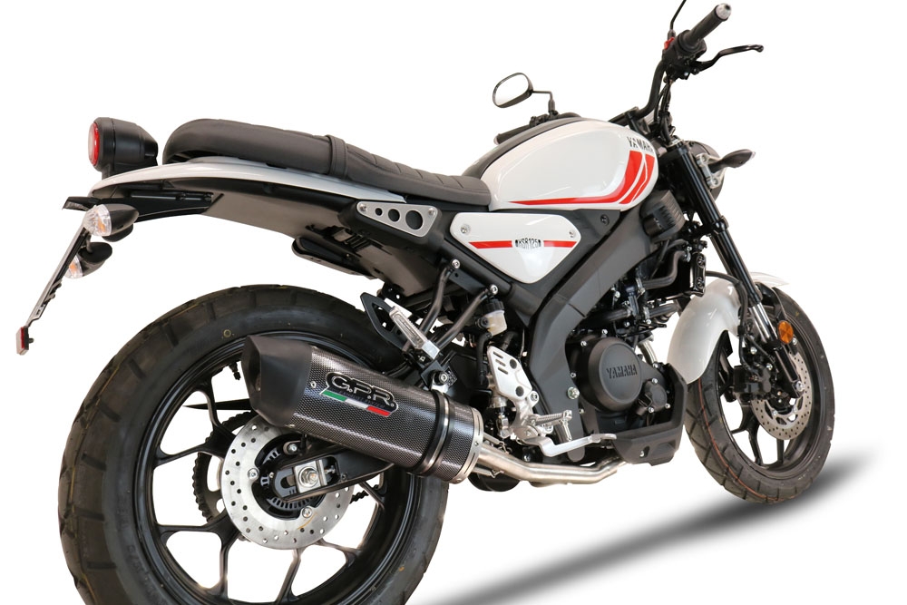 Exhaust compatible with Yamaha XSR 125 2021-2025, Furore Evo4 Poppy, Homologated legal full system exhaust, including removable db killer and catalyst 