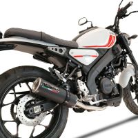Scarico compatibile con Yamaha XSR 125 2021-2025, M3 Black Titanium, Scarico completo omologato,fornito con db killer estraibile,catalizzatore e collettore
