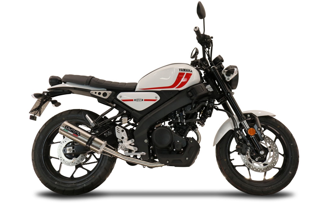 Scarico compatibile con Yamaha XSR 125 2021-2025, M3 Inox , Scarico completo omologato,fornito con db killer estraibile,catalizzatore e collettore