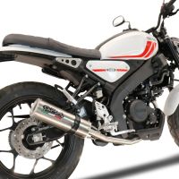 Scarico compatibile con Yamaha XSR 125 2021-2025, M3 Inox , Scarico completo omologato,fornito con db killer estraibile,catalizzatore e collettore