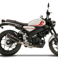 Scarico compatibile con Yamaha XSR 125 2021-2025, M3 Poppy , Scarico completo omologato,fornito con db killer estraibile,catalizzatore e collettore