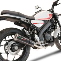 Scarico compatibile con Yamaha XSR 125 2021-2025, M3 Poppy , Scarico completo omologato,fornito con db killer estraibile,catalizzatore e collettore