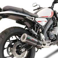 Scarico compatibile con Yamaha XSR 125 2021-2025, M3 Poppy , Scarico completo omologato,fornito con db killer estraibile,catalizzatore e collettore