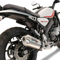 Scarico compatibile con Yamaha XSR 125 2021-2025, Satinox , Scarico completo omologato,fornito con db killer estraibile,catalizzatore e collettore