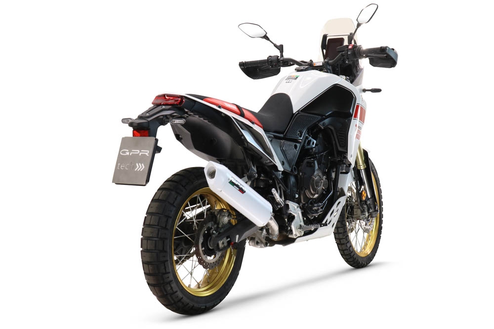 Scarico compatibile con Yamaha Tenere 700 2021-2024, Albus Evo4, Scarico omologato, silenziatore con db killer estraibile e raccordo specifico