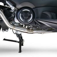 Scarico compatibile con Yamaha T-Max 560 2022-2024, Dual Poppy, Scarico completo omologato,fornito con db killer estraibile,catalizzatore e collettore