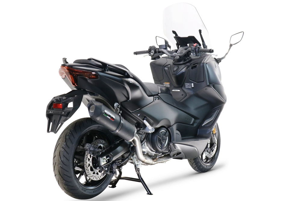 Scarico compatibile con Yamaha T-Max 560 2022-2024, Furore Evo4 Nero, Scarico completo omologato,fornito con db killer estraibile,catalizzatore e collettore