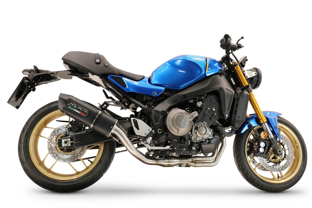 Scarico compatibile con Yamaha XSR900 2022-2024, Furore Evo4 Nero, Scarico completo omologato,fornito con db killer estraibile,catalizzatore e collettore
