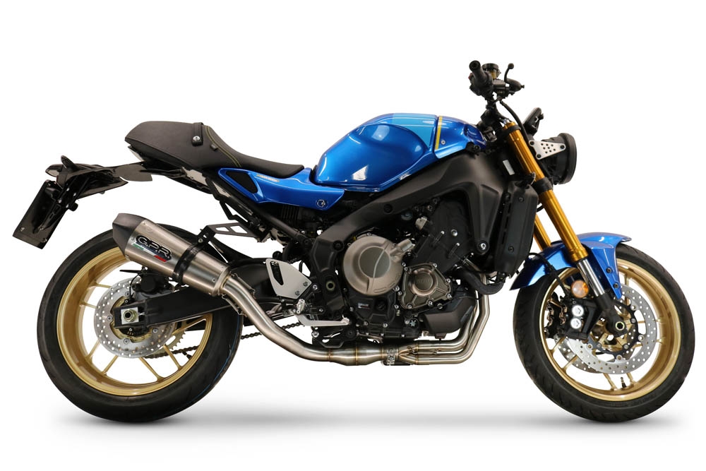 Scarico compatibile con Yamaha XSR900 2022-2024, GP Evo4 Titanium, Scarico completo omologato,fornito con db killer estraibile,catalizzatore e collettore