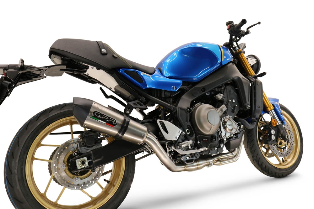 Scarico compatibile con Yamaha XSR900 2022-2024, GP Evo4 Titanium, Scarico completo omologato,fornito con db killer estraibile,catalizzatore e collettore