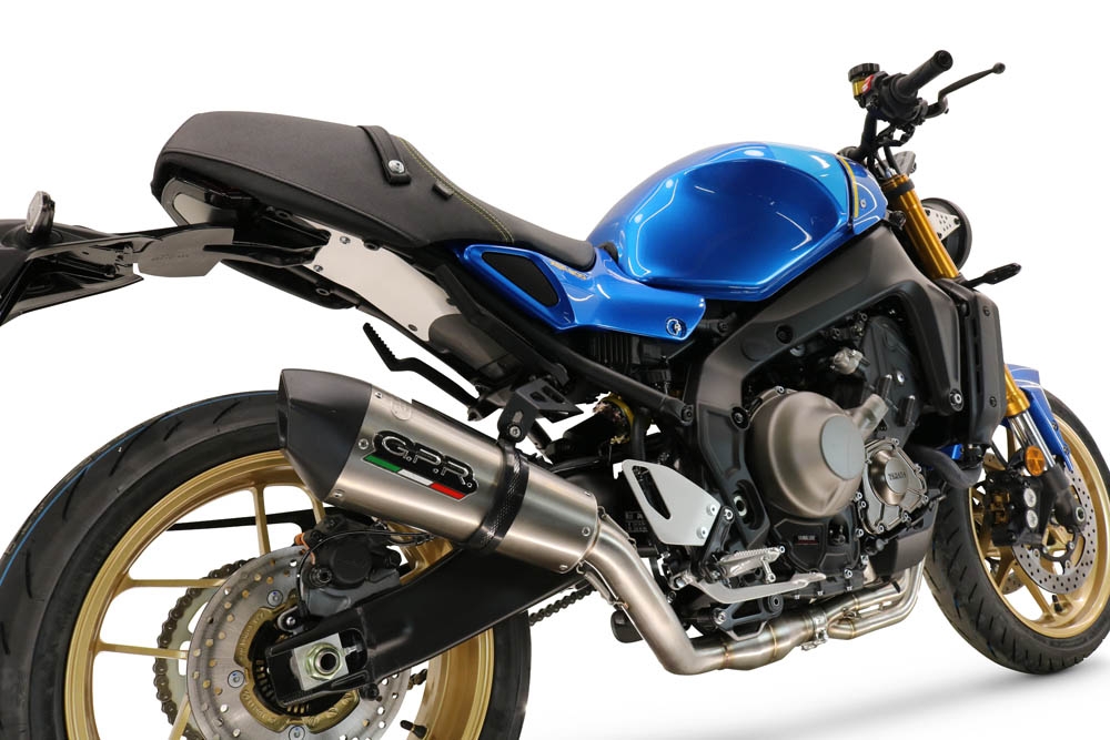 Scarico compatibile con Yamaha XSR900 2022-2024, GP Evo4 Titanium, Scarico completo omologato,fornito con db killer estraibile,catalizzatore e collettore