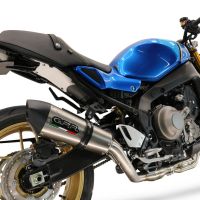 Scarico compatibile con Yamaha XSR900 2022-2024, GP Evo4 Titanium, Scarico completo omologato,fornito con db killer estraibile,catalizzatore e collettore