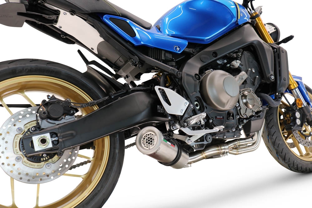 Scarico compatibile con Yamaha XSR900 2016-2021, M3 Inox , Scarico completo racing, fornito con db killer estraibile e collettore, non legale per uso stradale