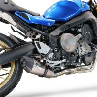 Scarico compatibile con Yamaha XSR900 2022-2024, Gpe Ann. titanium, Scarico completo racing, fornito con db killer estraibile e collettore, non conforme per uso stradale