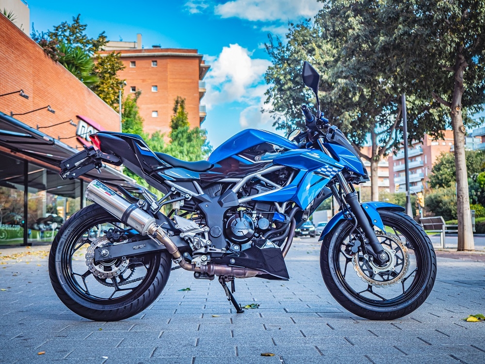 Exhaust compatible with Kawasaki Z 125 2021-2024, M3 Inox , Racing slip-on exhaust including link pipe 