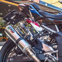 Exhaust compatible with Kawasaki Z 125 2021-2024, M3 Inox , Racing slip-on exhaust including link pipe 