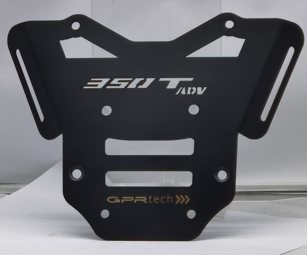 TOP CASE - BAULETTO GPR TECH COMPATABILE CON Zontes 350 T2 ADV 2022/2024 e5 GPR TECH BAULETTO TOP CASE ALPI-TECH 55 LT COLORE NERO CON PIASTRA SPECIFICA 