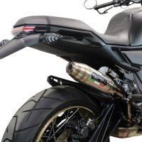 Scarico compatibile con Zontes 350 T1 ADV 2022-2024, Deeptone Inox, Scarico omologato, silenziatore con db killer estraibile e raccordo specifico