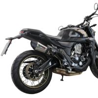 Scarico compatibile con Zontes 350 T1 ADV 2022-2024, GP Evo4 Titanium, Scarico omologato, silenziatore con db killer estraibile e raccordo specifico