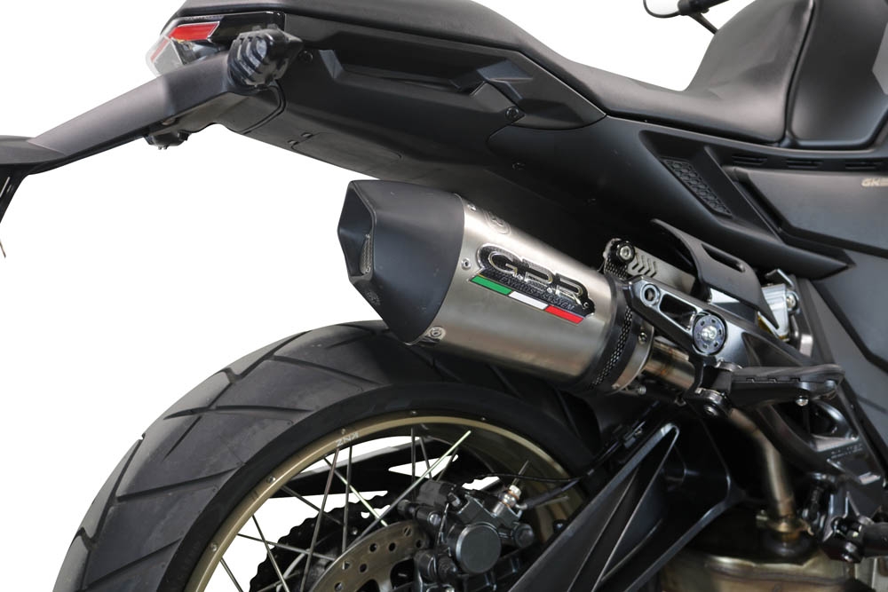 Scarico compatibile con Zontes 350 T1 ADV 2022-2024, GP Evo4 Titanium, Scarico omologato, silenziatore con db killer estraibile e raccordo specifico