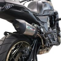 Scarico compatibile con Zontes 350 T2 ADV 2022-2024, GP Evo4 Titanium, Scarico omologato, silenziatore con db killer estraibile e raccordo specifico