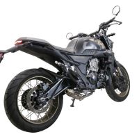 Exhaust compatible with Zontes 350 T2 ADV 2022-2024, Deeptone Inox, Racing full system exhaust, including removable db killer 