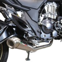 Exhaust system compatible with Zontes 350 T1 ADV 2022-2024, Deeptone Inox, Racing full system exhaust, including removable db killer 