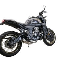Exhaust compatible with Zontes 350 T1 ADV 2022-2024, Deeptone Inox, Racing full system exhaust, including removable db killer 