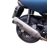 Exhaust system compatible with Zontes M 125 2022-2024, Pentaroad Inox, Homologated legal full system exhaust, including removable db killer and catalyst 