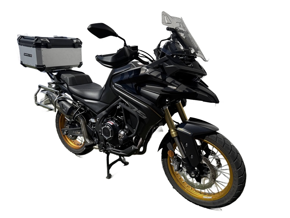 TOP CASE - BAULETTO GPR TECH COMPATABILE CON Voge 525DSX 2023/2025 e5 GPR TECH BAULETTO TOP CASE ALPI-TECH 55 LT COLORE ARGENTO CON PIASTRA SPECIFICA 