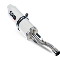 Scarico GPR compatibile con  Aprilia Rx 125 2021-2024, Albus Ceramic, Terminale di scarico Racing, con raccordo specifico e db killer estraibile, non conforme per uso stradale