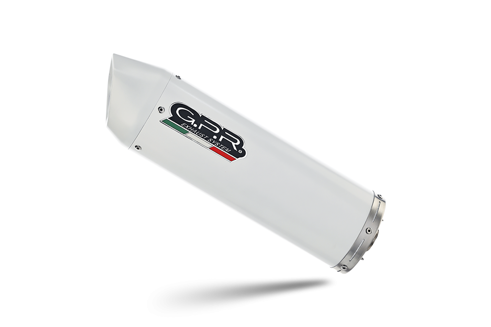 Scarico GPR compatibile con  Aprilia Rx 125 2021-2024, Albus Ceramic, Terminale di scarico Racing, con raccordo specifico e db killer estraibile, non conforme per uso stradale